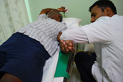 Photo of Physiotherapy treatment.
